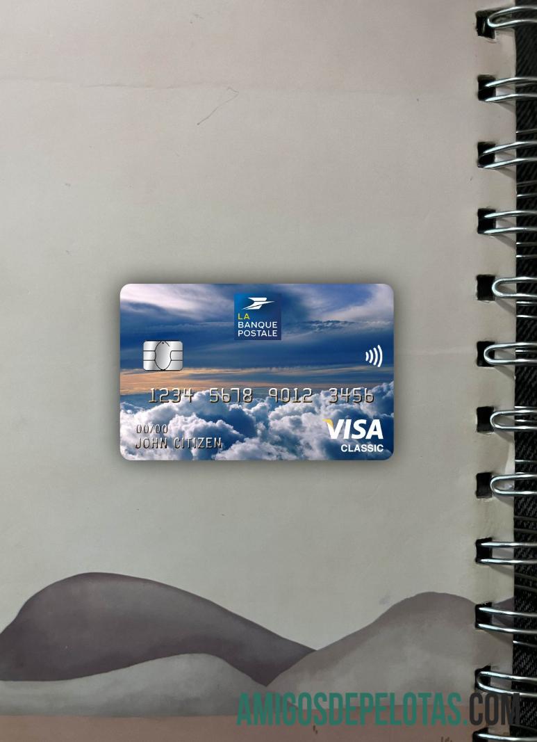 Prancis La Banque Postale bank visa classic kartu tampilan foto depan sampel
