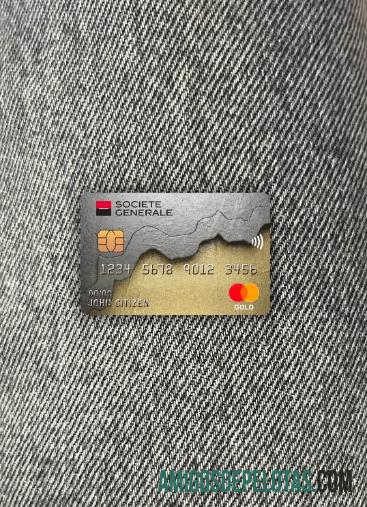Prancis Socie╠üte╠ü ge╠üne╠ürale bank mastercard tampilan foto depan pratinjau