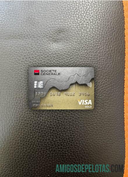 Prancis Socie╠üte╠ü ge╠üne╠ürale bank visa gold kartu tampilan foto depan makering