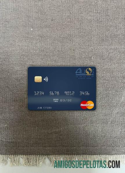 Gabon Alios Prancis mastercard tampilan foto depan desain