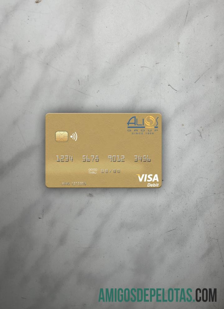 Gabon Alios Prancis visa Debit kartu tampilan foto depan sampel