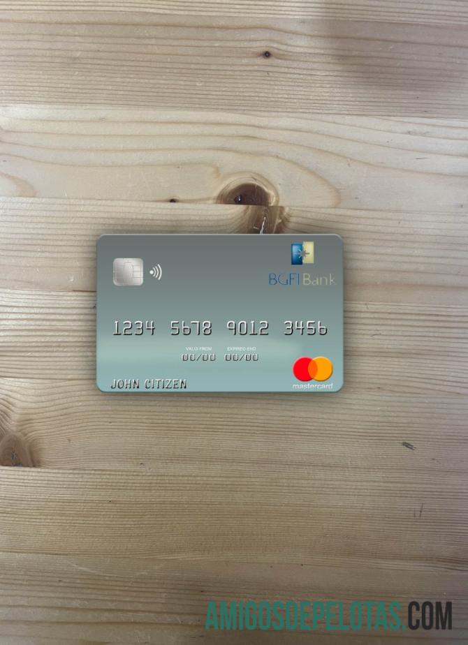 Gabon BGFI bank mastercard tampilan foto depan makering