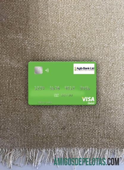Gambia Arab Gambia Islamic bank visa Debit kartu tampilan foto depan desain