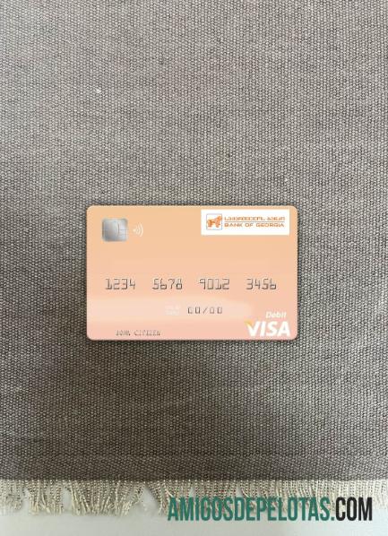 Georgia bank of Georgia visa Debit kartu tampilan foto depan desain