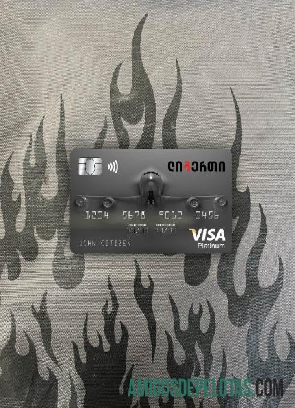 Georgia Liberty bank visa platinum kartu tampilan foto depan makering
