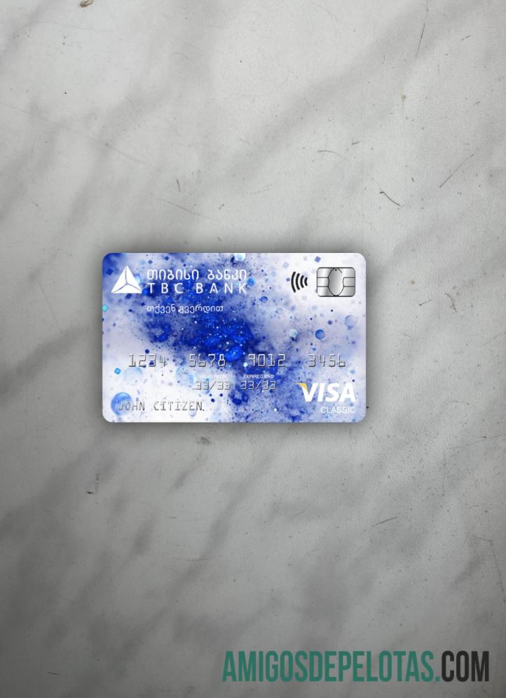 Georgia TBC bank visa classic kartu tampilan foto depan makering