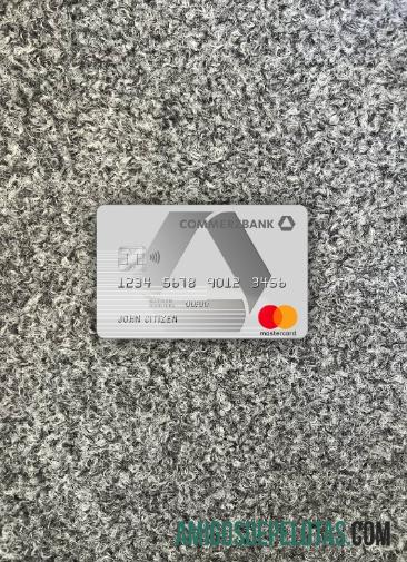 Jerman Commerzbank MasterCard tampilan foto depan templat