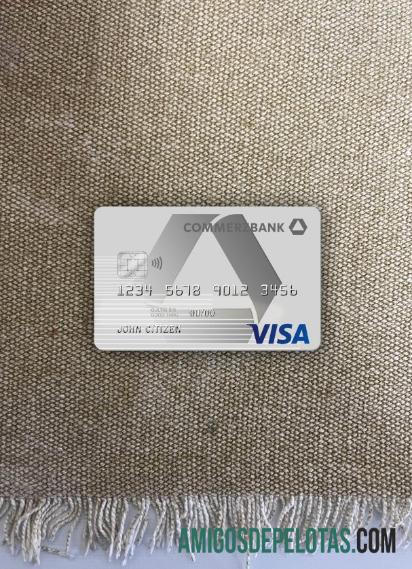 Jerman Commerzbank visa kartu tampilan foto depan makering