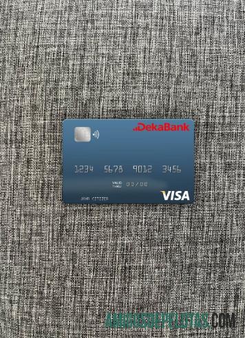 Jerman Deka bank visa kartu tampilan foto depan pratinjau