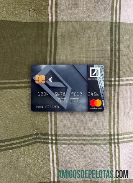 Jerman Deutsche bank mastercard tampilan foto depan templat