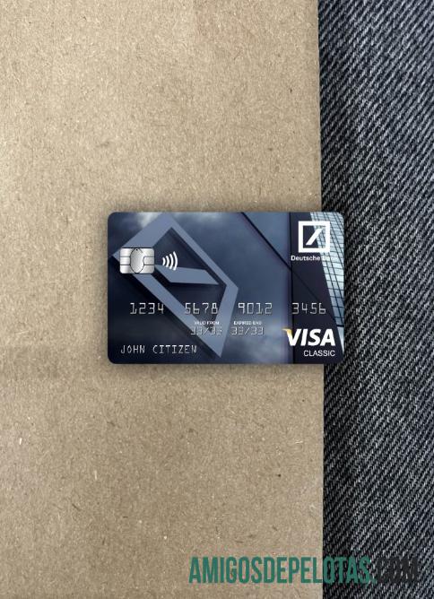Jerman Deutsche bank visa classic kartu tampilan foto depan desain