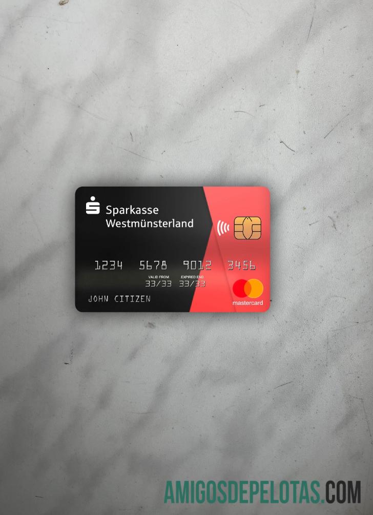 Jerman Sparkasse Westmunsterland bank mastercard tampilan foto depan makering