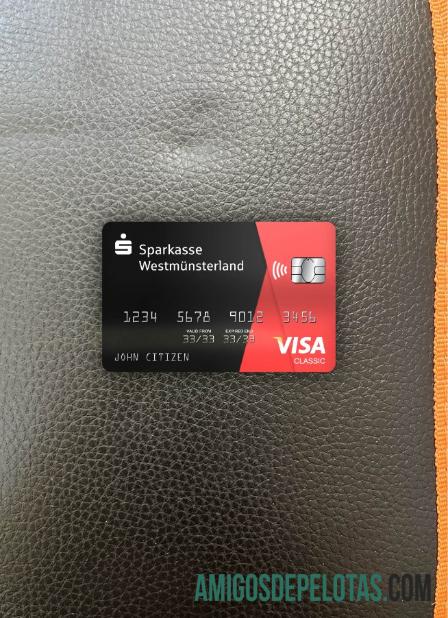 Jerman Sparkasse westmunsterland bank visa classic kartu tampilan foto depan pratinjau