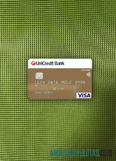 Jerman UniCredit bank visa Kredit kartu tampilan foto depan desain