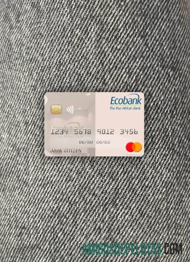 Ghana Ecobank Ghana mastercard tampilan foto depan sampel