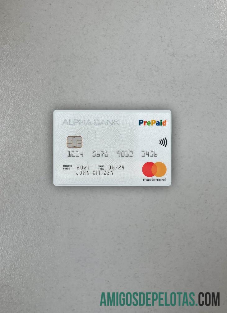 Yunani Alpha bank mastercard versi 2 tampilan foto depan pratinjau