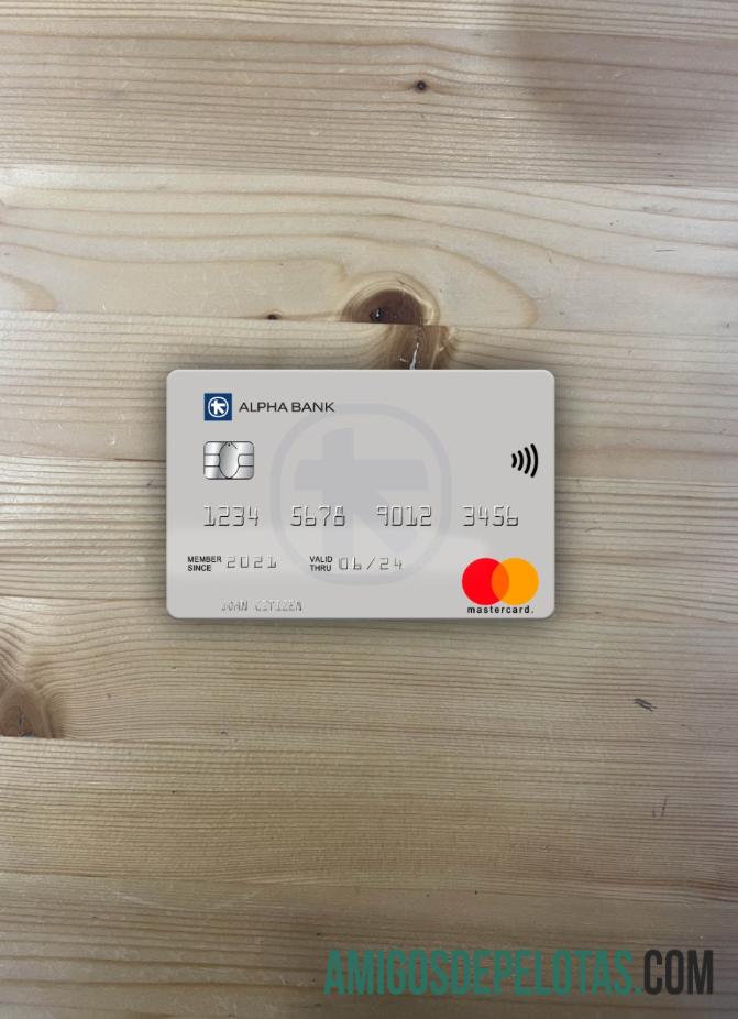 Yunani Alpha bank mastercard versi 3 tampilan foto depan desain