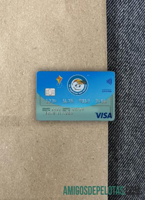 Yunani Alpha bank visa kartu versi 2 tampilan foto depan makering