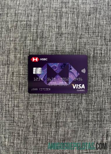 Yunani HSBC visa classic kartu tampilan foto depan desain