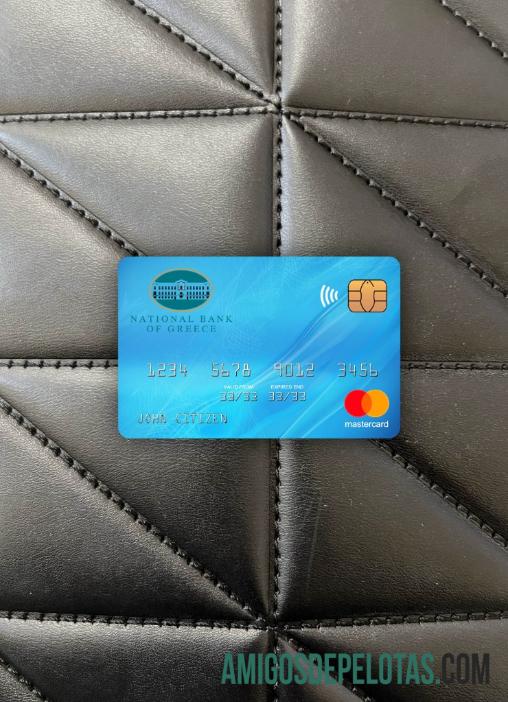 Yunani nasional bank mastercard tampilan foto depan pratinjau