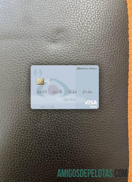 Guatemala Azteca bank visa Debit kartu tampilan foto depan templat