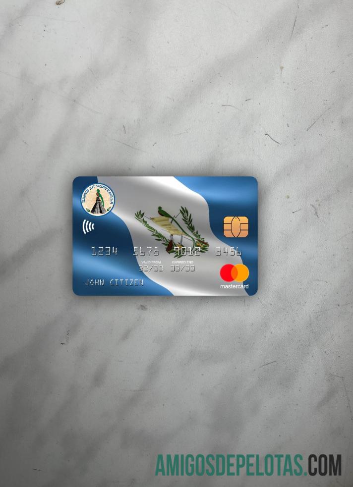 Guatemala Banco de Guatemala mastercard tampilan foto depan makering