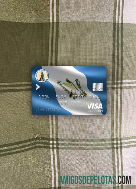 Guatemala Banco de Guatemala visa electron kartu tampilan foto depan makering