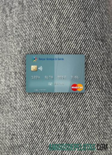 Guinea Banque Islmaique de Guine╠üe mastercard tampilan foto depan sampel
