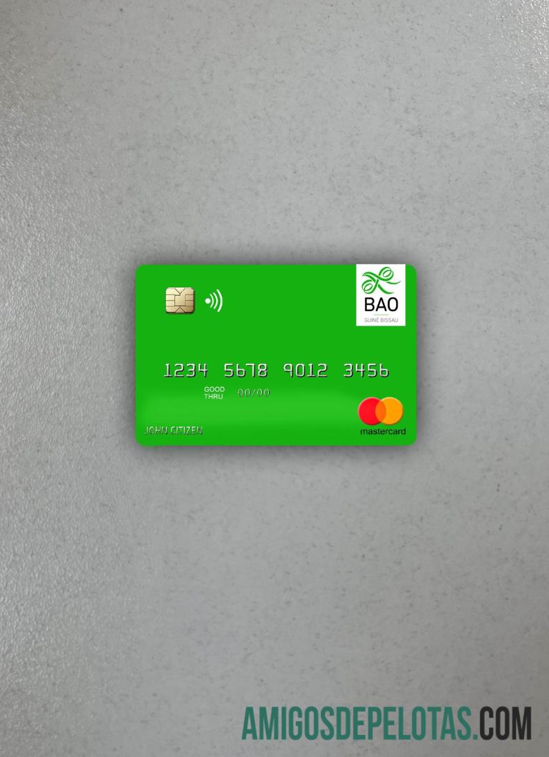 Guinea Bissau Banco Da Africa Ocidental mastercard tampilan foto depan pratinjau