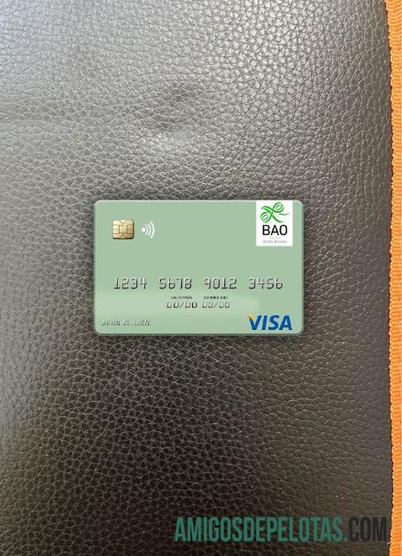 Guinea Bissau Banco Da Africa Ocidental visa Debit kartu tampilan foto depan sampel