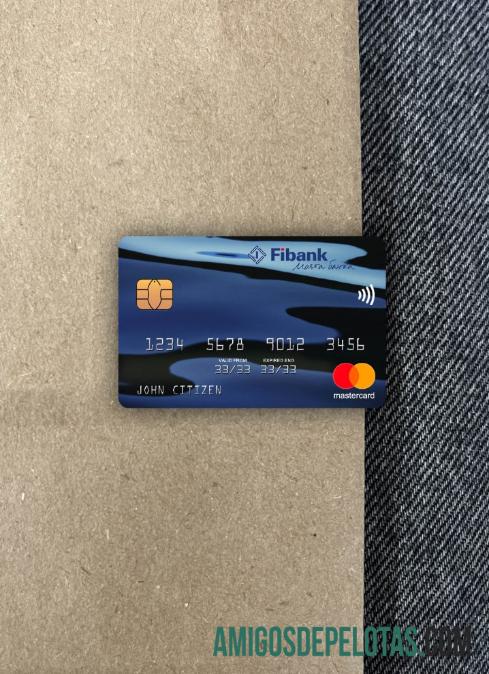 Guinea Fibank mastercard tampilan foto depan templat