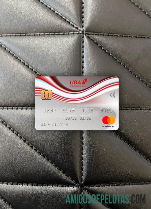 Guinea UBA mastercard tampilan foto depan sampel