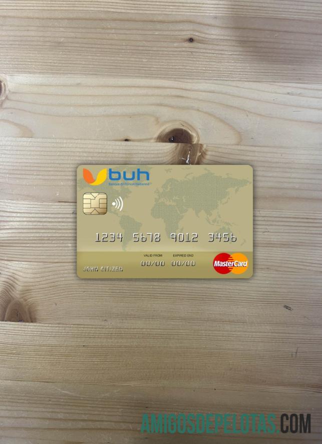Haiti BUH bank mastercard tampilan foto depan pratinjau