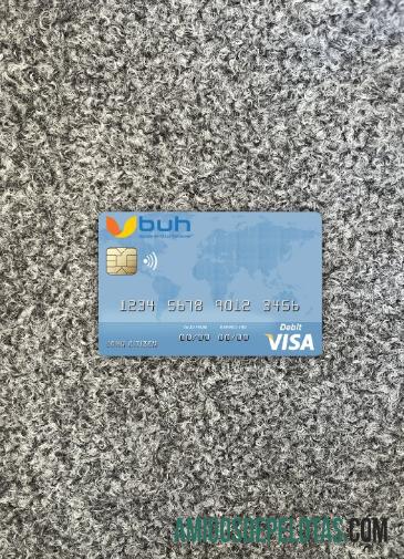 Haiti BUH bank visa Debit kartu tampilan foto depan sampel
