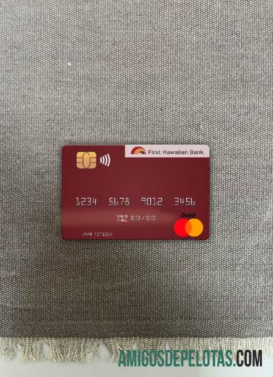 Hawaii First Hawaiian bank mastercard tampilan foto depan templat
