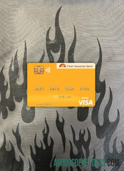 Hawaii First Hawaiian bank visa Debit kartu tampilan foto depan pratinjau