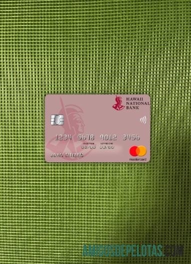 Hawaii, Hawaii nasional bank mastercard tampilan foto depan desain