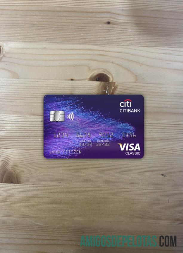 Hong Kong Citibank visa classic kartu tampilan foto depan desain