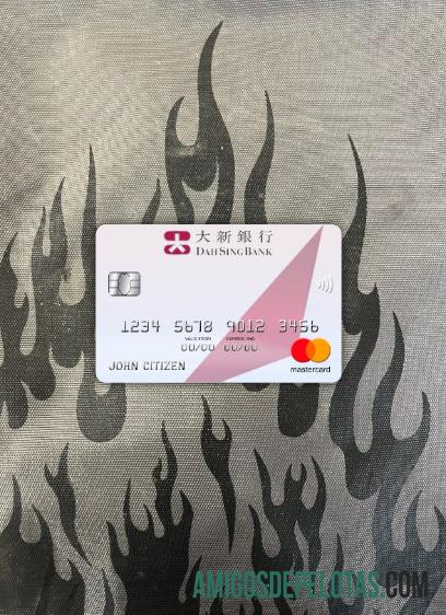 Hong Kong Dah Sing bank mastercard tampilan foto depan desain
