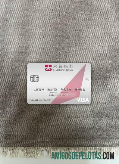 Hong Kong Dah Sing bank visa kartu tampilan foto depan makering