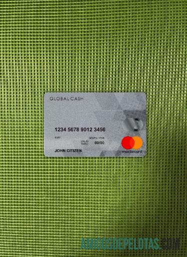 Hong Kong Global Cash Mastercard tampilan foto depan templat