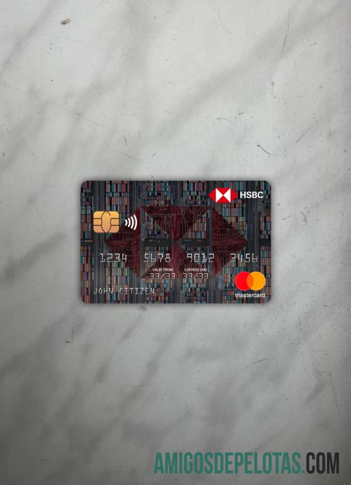 Hong Kong HSBC bank mastercard tampilan foto depan desain