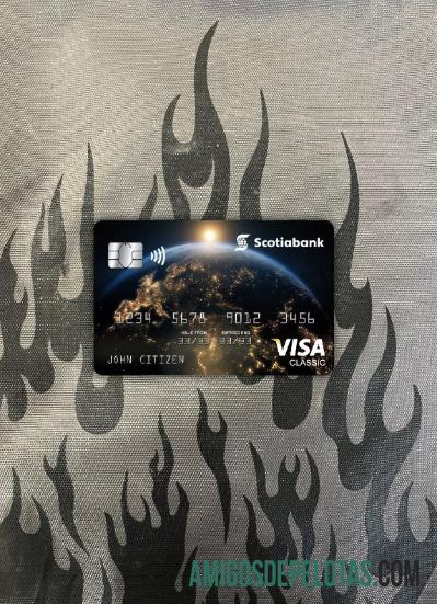 Hong Kong Scotiabank visa classic kartu tampilan foto depan desain