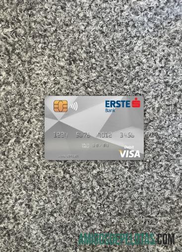 Hungaria Erste bank visa kartu tampilan foto depan pratinjau