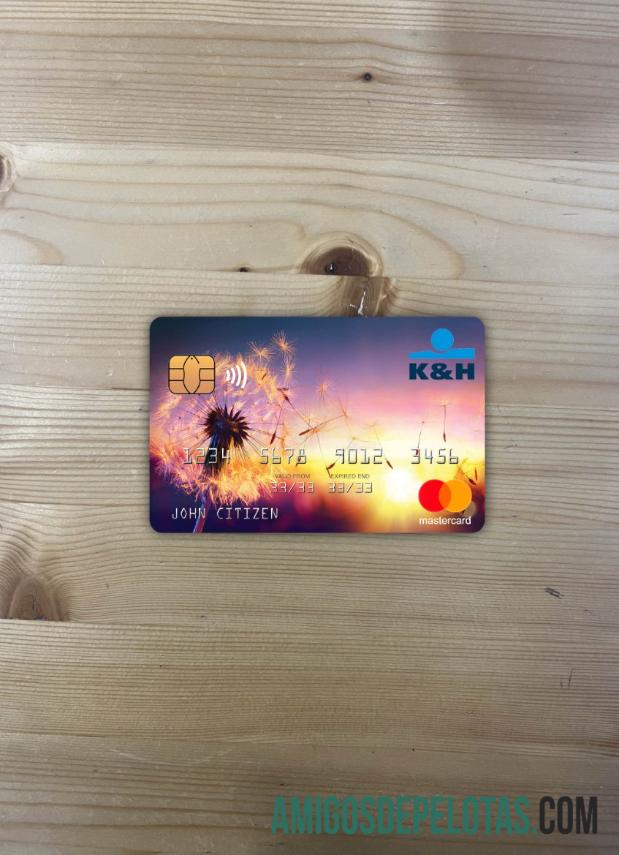 Hungaria K&H bank mastercard tampilan foto depan desain