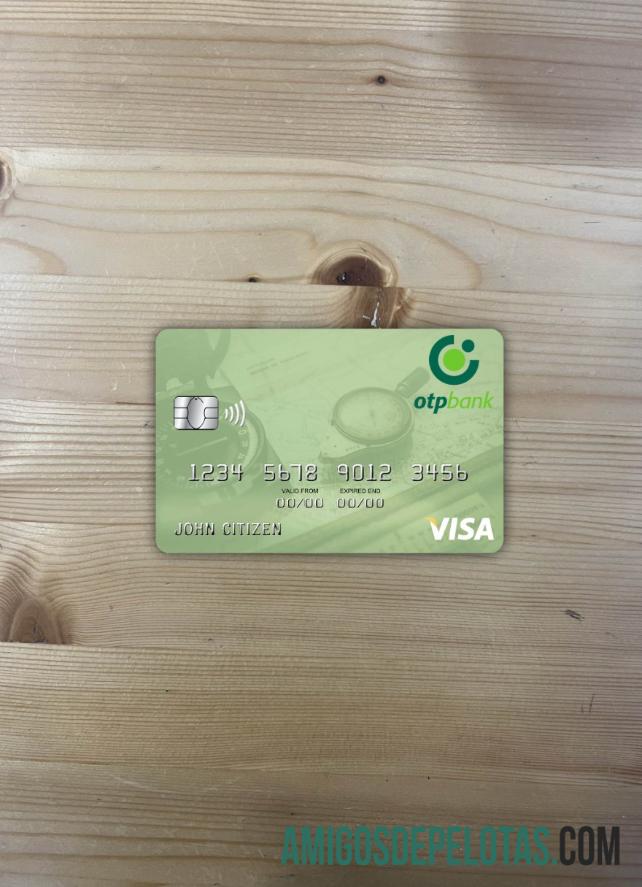 Hungaria OTP bank visa kartu tampilan foto depan templat