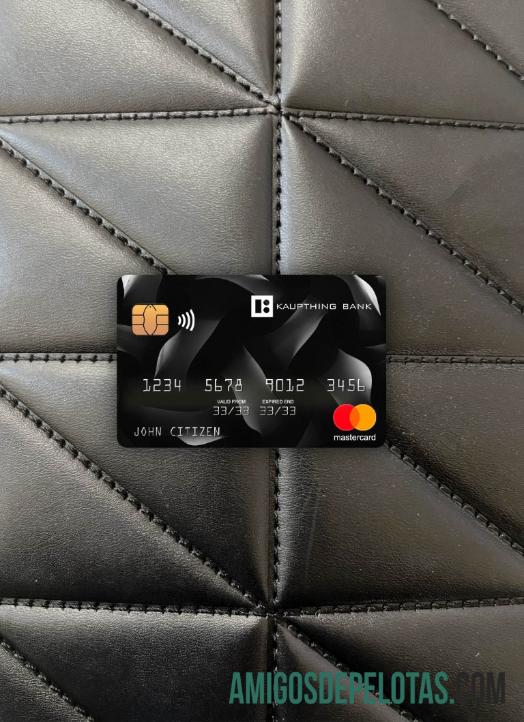 Islandia Kaupthing mastercard tampilan foto depan templat
