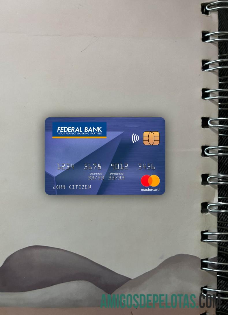 India Federal bank mastercard tampilan foto depan desain