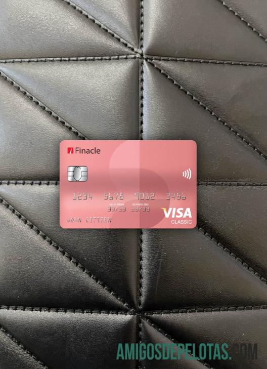 India Finacle bank visa classic kartu tampilan foto depan templat
