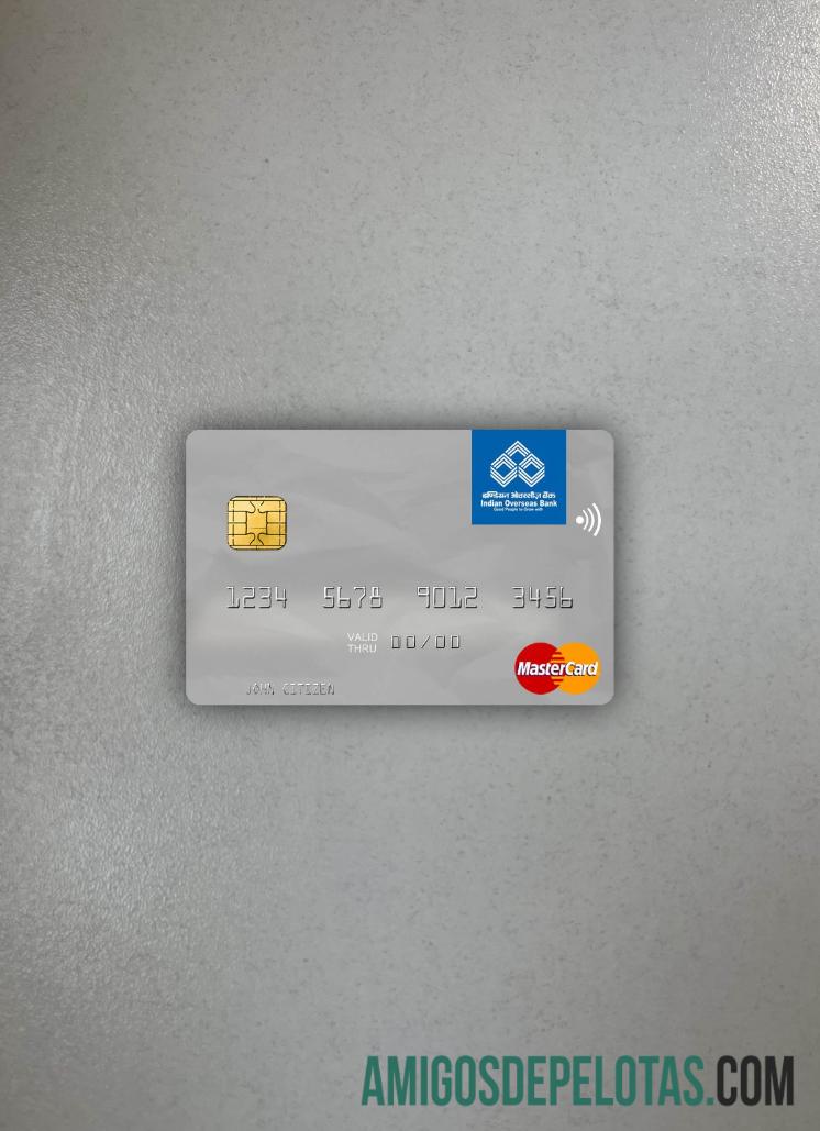 India Indian Overseas bank mastercard tampilan foto depan desain